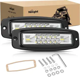 Nl-60w-6in Nilight 60w 6 Inch Led Work Light Pods - 2pcs Flood And Spot Beam Combo