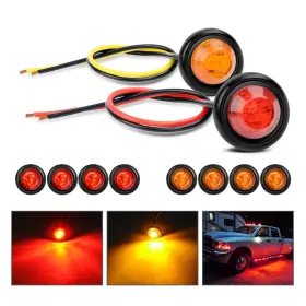 Tl-02 Nilight 10 Pcs 3/4 Inch Round Mini Led Clearance Light Front Rear Side Ma