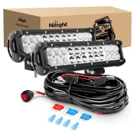 Zh030 Nilight Led Light Bar 12 Inch 72w Spot Flood Combo Off Road Lights Driving Fo