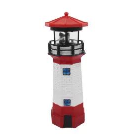 16232307545731 Ninefox Solar Lighthouse Outdoor Rotating Led Free Size Red