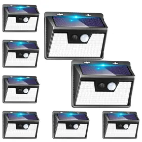 Yhm-01b Nipify Solar Outdoor Lights Motion Sensor 140 Led/8 Packs Security With 3 Lighting M