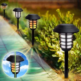 No 080313029059 Smart Solar Pathway Lights Xl Bright White And Flickering Flame Outdoor Lighting 4