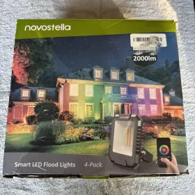 Novostella 744603916442 25w Smart Led Rgb Flood Light Wifi Ip66 Outdoor Yard Party Floodlight