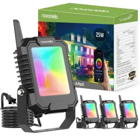 Ntf71-rgbcw-us-4 Novostella Smart Rgb Led Flood Light 25w Tunable White 2700k-6500k Outdoor Up