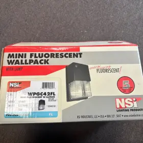 Wpgc42fl Nsi Industries Mini Fluorescent Wall Pack With Lamps 42 Watt 120v