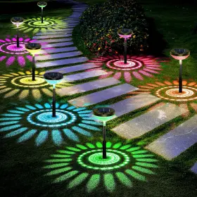 Nupostai 619317420502 Bright Solar Pathway Lights 8 Pack Color Black Clear