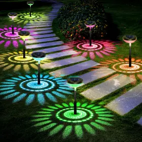 Nupostai 619317420571 Bright Solar Pathway Lights 2 Pack Color Black Clear