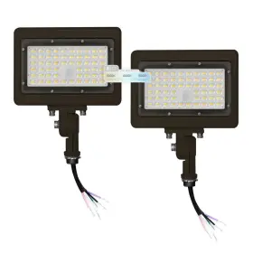 Nw-sfl-50w-3ct-kn-bz-2p Nuwatt 50-watt 7050 Lumens Bronze Outdoor Integrated Led Flood Light 1/2 Adjustable