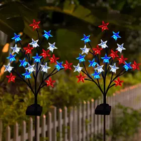 Oh-hed-047 Ohwewant 2 Packs Solar 4th Of July Decorations Paks-2 Modes Red White And Blue