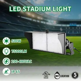 Bb-ld-500w-q5 Okaybulb Led Stadium Flood Light Outdoor 500w Arena Backyard Lights Spotlight 200-480v