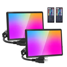 Lar30g Olafus 30w Led Flood Light Outdoor 2700k Warm White Rgb Lights With Remote D
