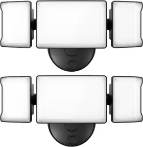 Zydgjpl-0023 Olafus 60w Flood Lights Outdoor 2 Pack Switch Controlled Led Security Black