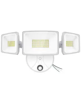 Ip65 Onforu 6207 70w Led Flood Light Dusk-to-dawn 7000lm White Outdoor 3 Heads