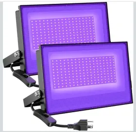 300w Onforu 711181073539 2 Pack Led Black Lights Outdoor Flood Uv Blacklight Ip66 Waterproof Party