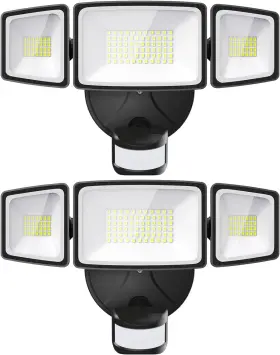 Bdb55g-3 Onforu 2 Pack 65w Led Motion Sensor Outdoor Lights 6500lm 6500k Ip65 Black