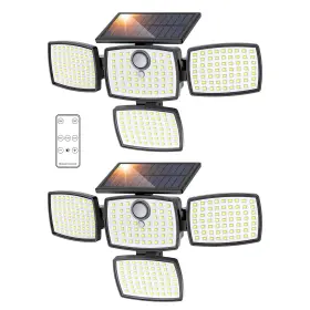 Bdtyl01-4 Onforu Solar Lights Outdoor 3000lm 4 Heads Motion Sensor Black