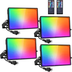 D50rgb Onforu Led Flood Light Outdoor 500w Equiv Color Changing Rgbw 2700k Black