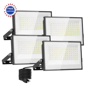 Db100 Onforu 120w Flood Lights Outdoor 12000lm Bright Led Work Light With Plug 6500k
