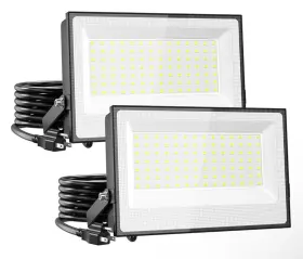 On-d100-fg83-dw-us-2c Onforu 100w Led Flood Light Outdoor 9000lm Super Bright Security Lights 2 Pk