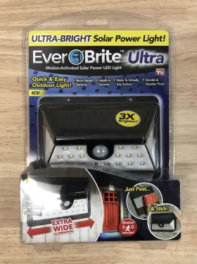 Briteu-pd24 Ontel 261791 Ever Brite 4.8-watt Black Motion Activated Led Area Light With 24 So
