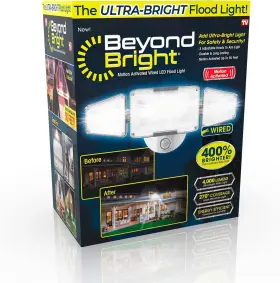 Bebrf-mc4 Ontel Beyond Bright Motion Activated Wired Led Flood Light Bbfl-pkg-03-0721-200