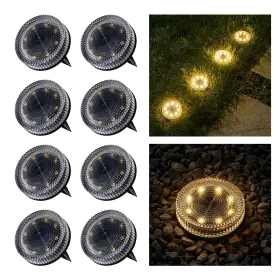 Opo2025028 Opoira Glass Solar Pathway Lights With Bubble Style Transparent