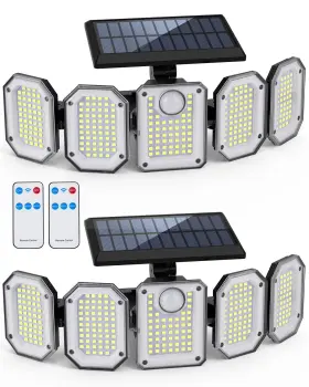 Tg-ty107 Otdlight Solar Outdoor Lights 300led 2700lm 5 Heads Powered Motion Sensor Led S