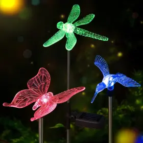 Gl-01 Oxyled Solar Pathway Lights - 3 Pack Stake One Size Multi-colored