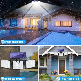 Paddsun 883148396286 2 Pcs Solar Wall Lights Bright Eco-friendly Exterior Lighting