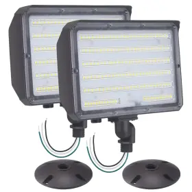 100w Paktonvo 714955972007 Led Flood Light With Knuckle Outdoor Dusk To Dawn Photocell