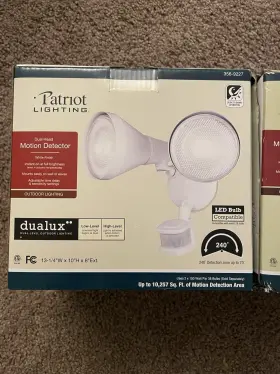 3569221 Patriot Lighting Dualux Dual Head Motion Detector Light