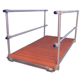 10362 Patriot Docks 8ft L X 4ft W Gangway Kit Brown Aluminum Decking