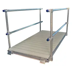 10363 Patriot Docks 8ft L X 4ft W Gangway Kit Gray Aluminum Decking