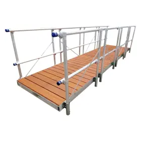 10366 Patriot Docks 16ft L X 4ft W Gangway Kit Brown Aluminum Decking