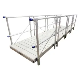 10367 Patriot Docks 16ft L X 4ft W Gangway Kit Gray Aluminum Decking