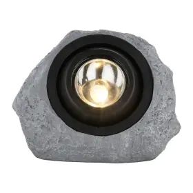 Patriot Lighting Mosl24046 6 Inch Polyresin Faux Stone Rock Dusk To Dawn Solar Led Spot Landscape Light