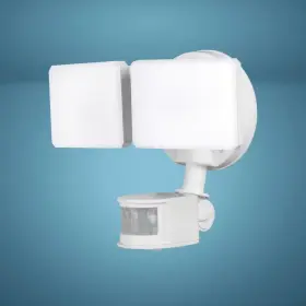 Sl23502 Patriot Lighting White Led Dual Head Motion Sensor Outdoor Security Flood Light
