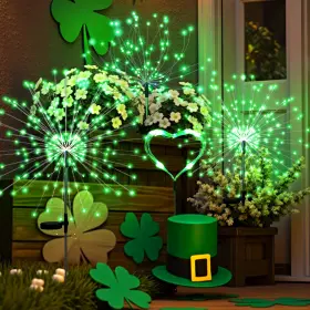 10714 Pevoros 4 Pack St. Patricks Day Solar Lights Outdoor Green