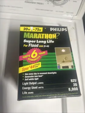 Philips 046677220396 Marathon Super Long Life For Flood Use R-40 20 Watt