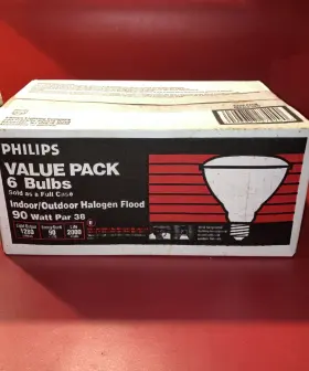27429-0 Philips 046677274290 Halogen 90w Par38 Medium Base E26 Light Bulb 6 Pack