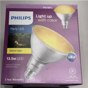 13.5w Philips 046677469085 Led Indoor/outdoor Yellow Equivalent Par 38 Light Bulb Bug
