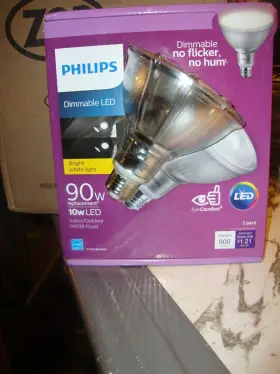 Philips 046677546243 10w Led Equiv Dimmable Flood Light Bright White