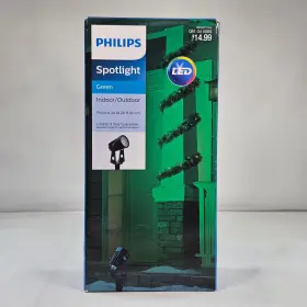 Philips 763352-101 Green Led Spotlight Indoor Outdoor Holiday Landscape Light