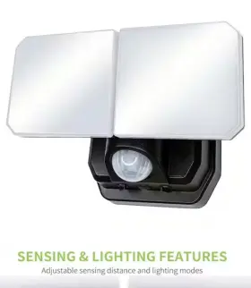 Cl-bslm1000-bz Pinegreen Lighting Outdoor Floodlight Motion Activated Led 1000 Lumens Battery Operated 2-head