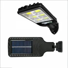 Poahudt 781285514306 1200w Led Solar Flood Light Motion Sensor Security Wall Street Black