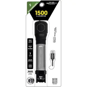 97713 Police Security Zephyr-r Tactical 1500 Lm Black/gray Led Flashlight 18650