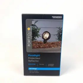 0098991 Portfolio 098991 1-light Black Low Voltage Incandescent Flood Light New