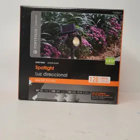 1479471 Portfolio Landscape Solar Led Flood Light - Black Finish Tested