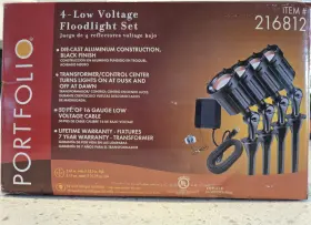 216812 Portfolio 4-low Voltage Outdoor Flood Light Set