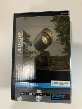 Portfolio 851776003395 20-watt Low Voltage Halogen Spot Light - Black